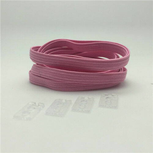 2 pair No Tie Flat Shoe laces System with Elastic Laces for running jogging shoe - B&Q CO.