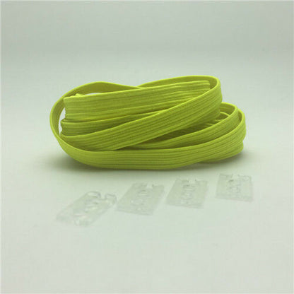 2 pairs No Tie Tieless Lazy Elastic Flat Shoe laces System strings for athletic - B&Q CO.