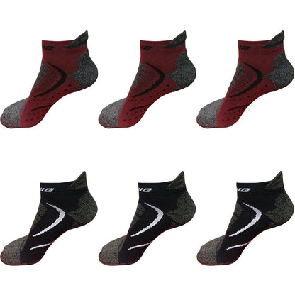 6 Pairs Mens No Show Low Cut Ankle Cotton Cushion Athletic Running Work Socks - B&Q CO.