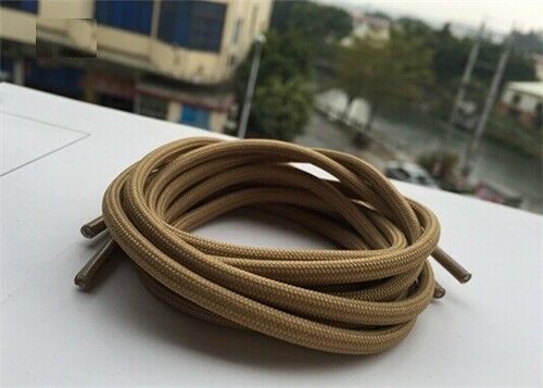 4 pairs Heavy duty khaki round boot laces shoelaces for hiking work boots shoes - B&Q CO.