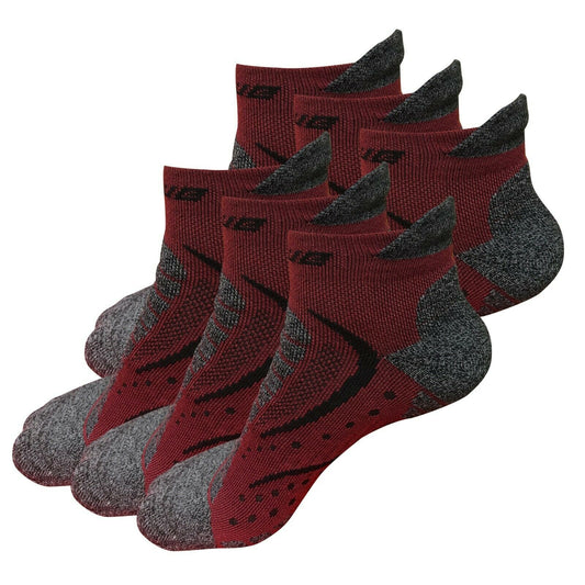 6 Pair Mens No Show Low Cut Ankle Cotton Cushion Athletic Non-Slip Running Socks - B&Q CO.