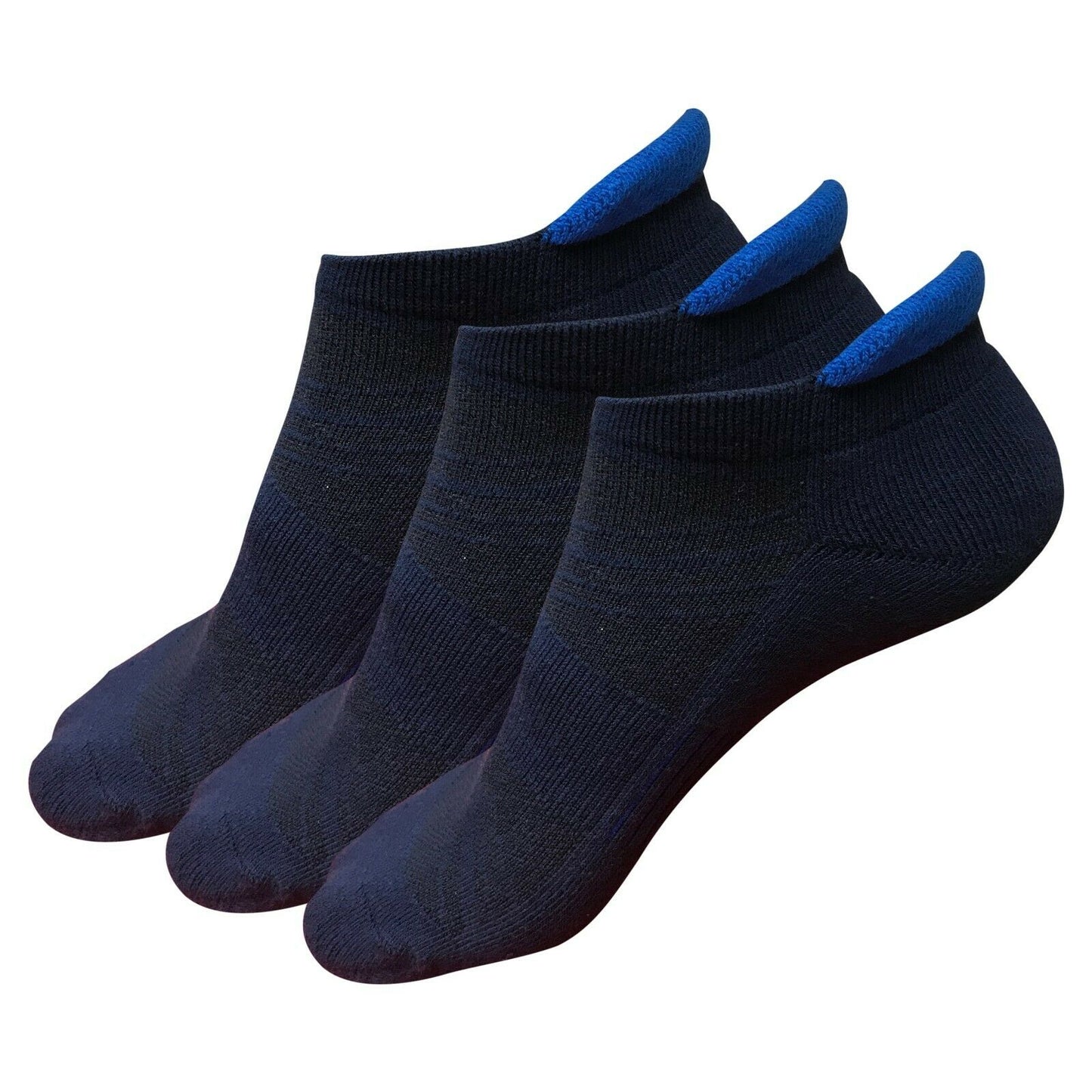 3 / 6 Pairs Mens Low Cut Ankle Performance Cotton Cushion Athletic Running Socks - B&Q CO.