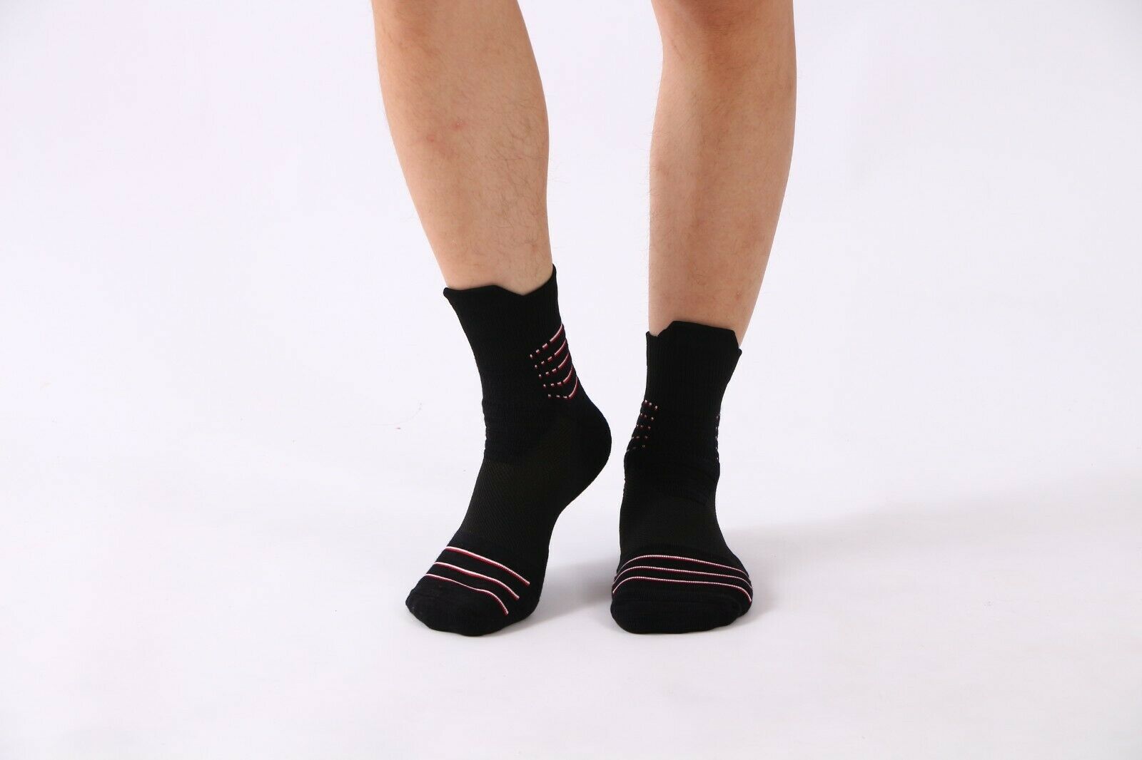 3 5 7 9 Pairs Mens Cotton Cushion Comfort Mid Cut Quarter Athletic Running Socks - B&Q CO.