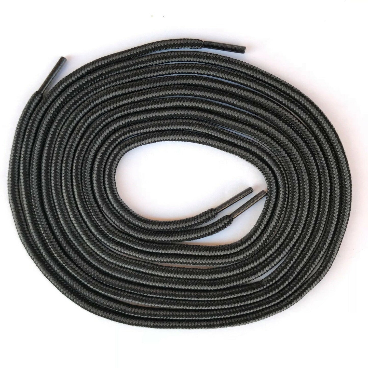 Black gray round boot laces shoelaces for hiking walking work boots shoes 54 40 - B&Q CO.