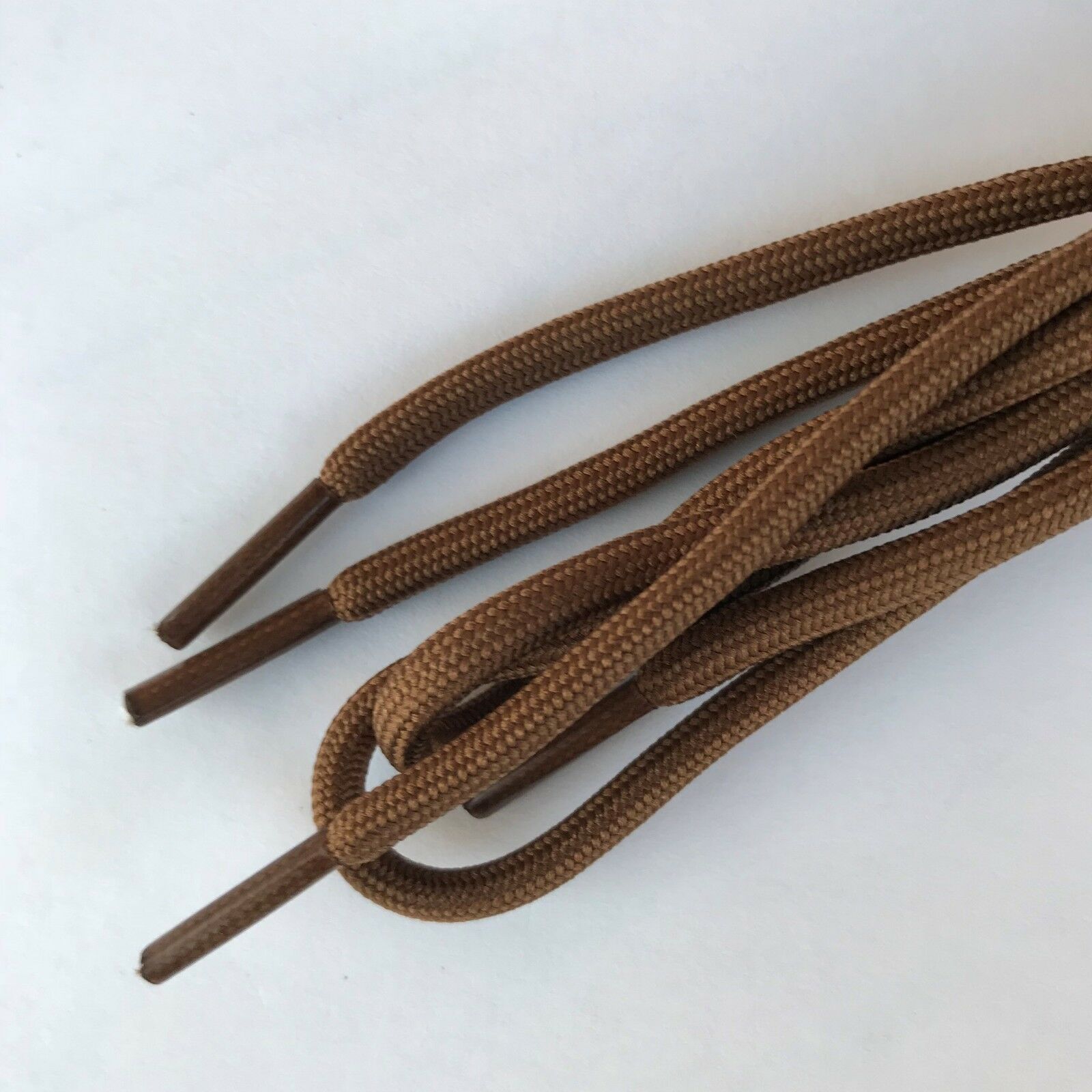 2 pairs brown round boot laces shoelaces for hiking work boots shoes men women - B&Q CO.