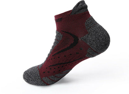 5 6 7 8 Pairs Mens Low Cut Ankle Athletic Performance Cushion Cotton Thick Socks - B&Q CO.