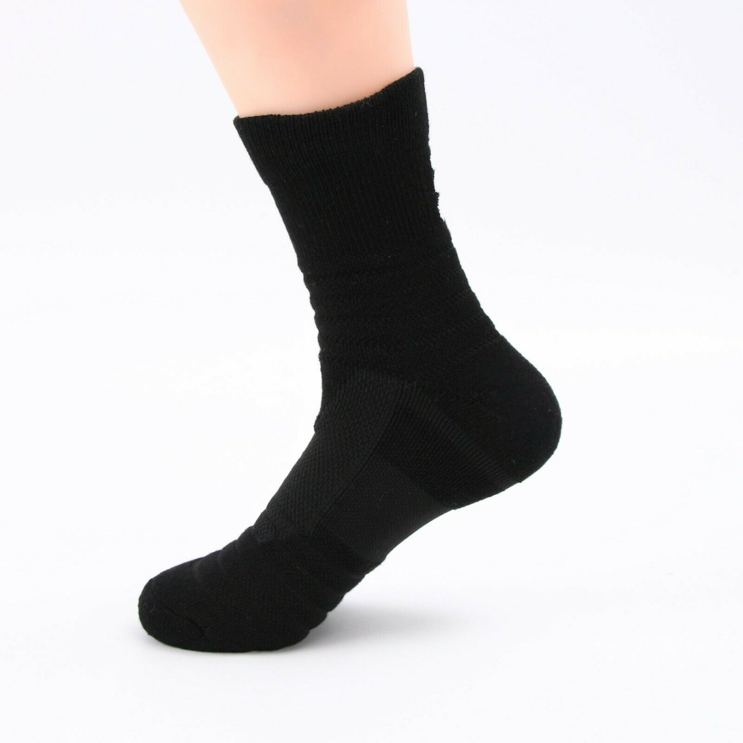 3 6 9 12 Pairs Mens Cotton Cushion Crew Athletic Socks For Sports Hiking Running - B&Q CO.