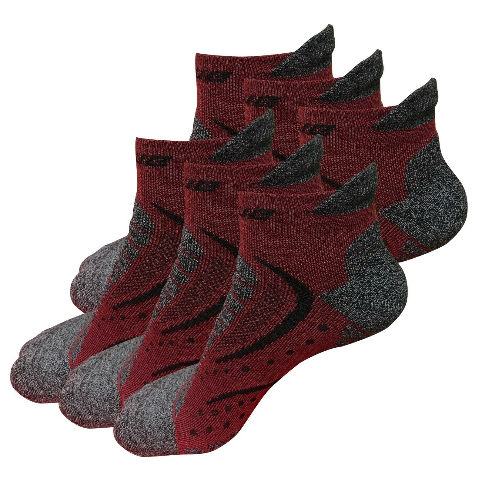 6 Pairs Mens No Show Low Cut Ankle Cotton Cushion Athletic Running Work Socks - B&Q CO.